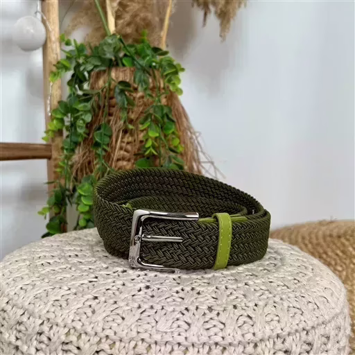 V697- Ceinture élastiquée (kaki)