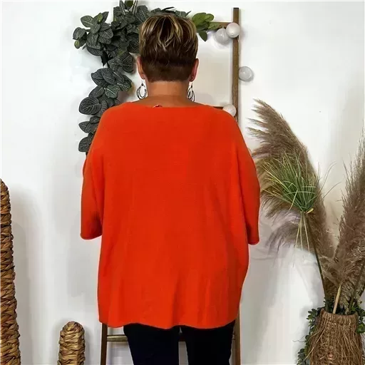 Z125- Pull loose Crop-Top (Gt) 🇮🇹 (orange) – Image 6