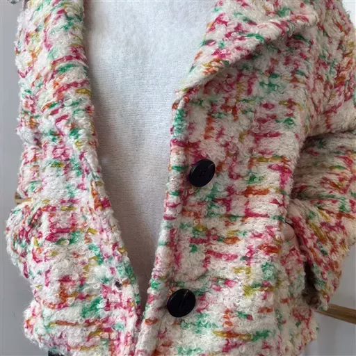 K681- Veste Laine Chiné (Tu) 🇮🇹 (ecru) – Image 5