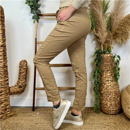 L797- Pantalon stretch (tu) 🇮🇹 (camel)