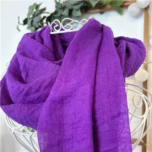 Y510– Foulard uni froissé (violet) – Image 3