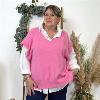 K550- Pull sans manche (Tu) (fuchsia)