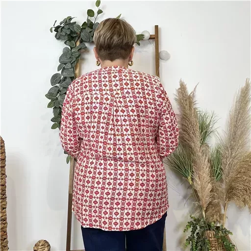 Z784- Blouse "Christy" (T44-T52) (rouge) – Image 3