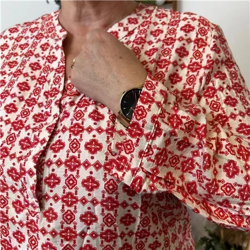 Z784- Blouse "Christy" (T44-T52) (rouge) – Image 4