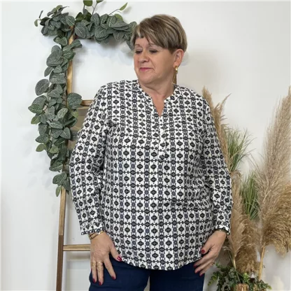 K813- Blouse "Christy" (T44-T52) (noir)