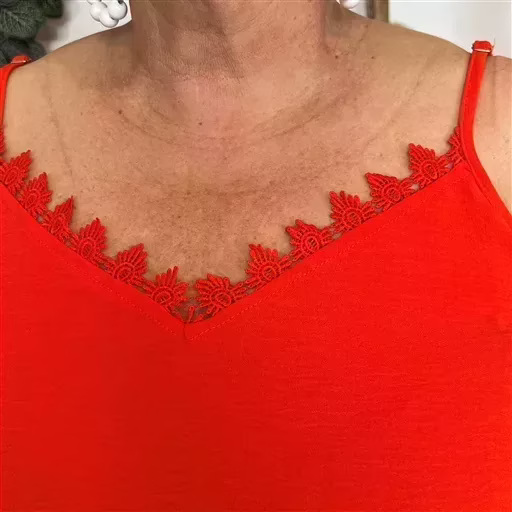 Z142- Débardeur Christy (T44-T52) (orange) – Image 4