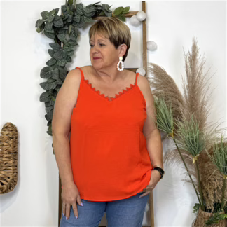K996- Débardeur Christy (T44-T52) (orange)