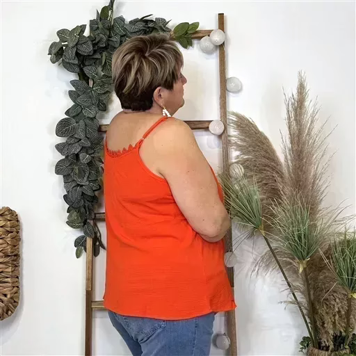 Z142- Débardeur Christy (T44-T52) (orange) – Image 5