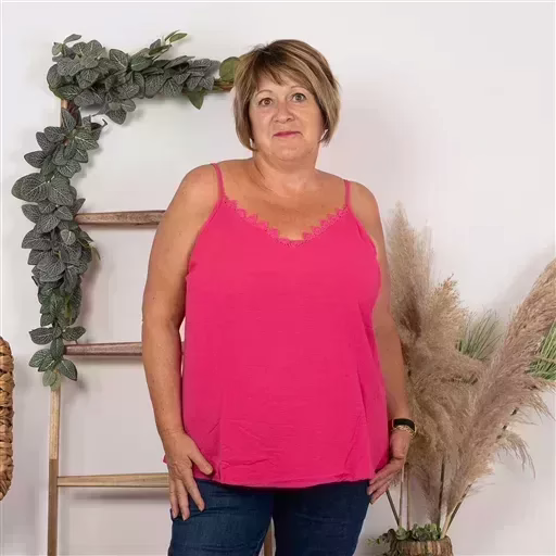 Z142- Débardeur Christy (T44-T52) (fuchsia) – Image 4