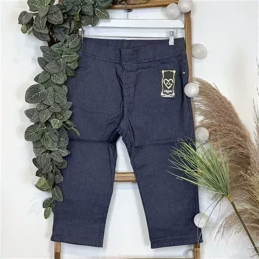 R281- Pantacourt Christy (T42-T52) (denim foncé) – Image 3