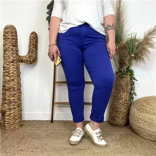 N232- Jean 7/8ème Voggo (T42-T50) (bleu royal) – Image 5