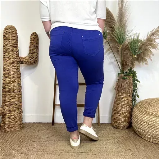 N232- Jean 7/8ème Voggo (T42-T50) (bleu royal) – Image 6