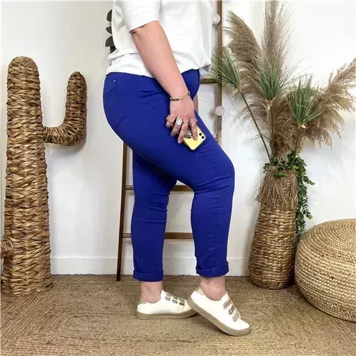 N232- Jean 7/8ème Voggo (T42-T50) (bleu royal)