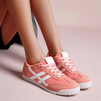 R431- Tennis Basse dentelle (T36-T41) (orange)