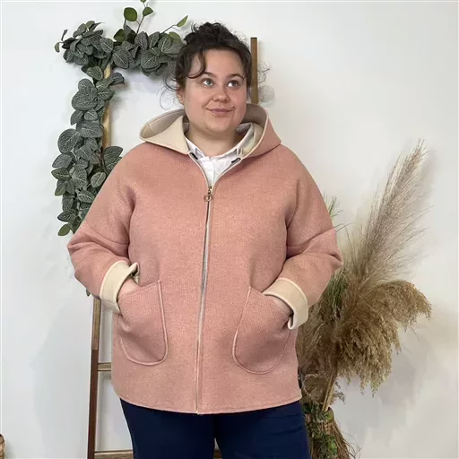 K556- Veste demi-saison (Tu) 🇮🇹 (rose pâle)