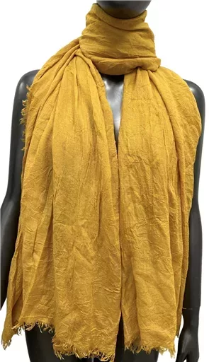 Y520- Foulard uni large (moutarde) – Image 4