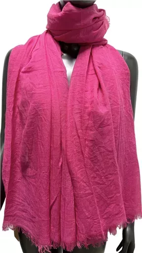 Y520- Foulard uni large (fuchsia) – Image 4
