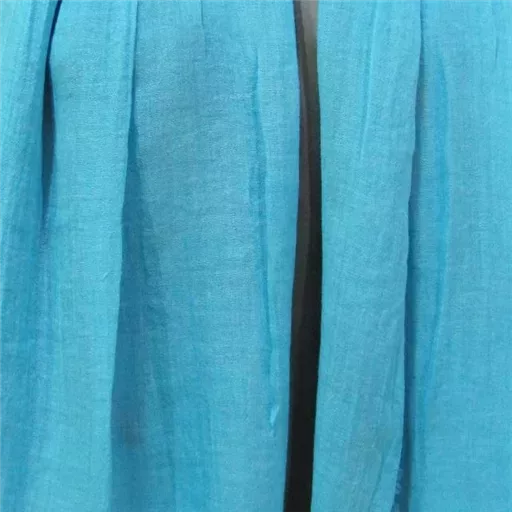 Y520- Foulard uni large (bleu turquoise) – Image 3