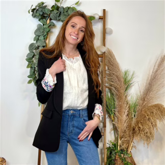 K536- Blazer uni "Jolifly" (T36-T44) (noir)