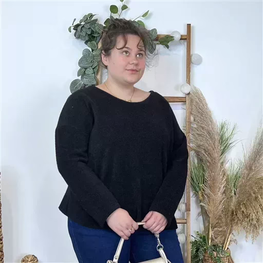 K824- Pull uni (GT) 🇮🇹 (noir)