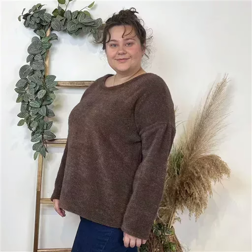 Z579. Pull uni (GT) 🇮🇹 (marron) – Image 3