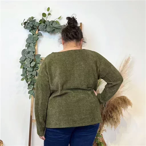 Z579. Pull uni (GT) 🇮🇹 (kaki) – Image 4