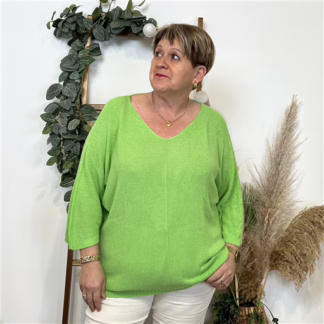 K559- Pull Nid d'Abeille (Gt) 🇮🇹 (vert anis)