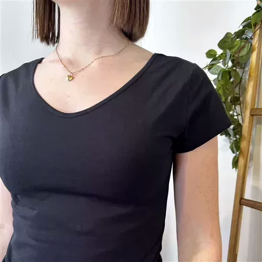 K319- T-Shirt Coline (T36-T44) (noir) – Image 6