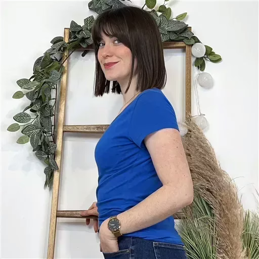 K319- T-Shirt Coline (T36-T44) (bleu royal) – Image 3