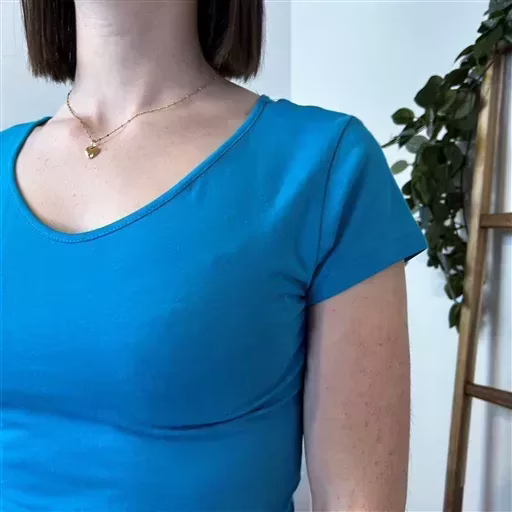 K319- T-Shirt Coline (T36-T44) (bleu turquoise) – Image 5