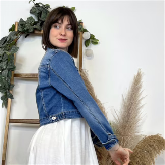 K484- Veste courte Jean Voggo (T36-T44) (denim)