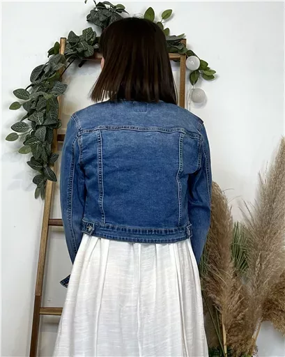 K484- Veste courte Jean Voggo (T36-T44) (denim) – Image 5