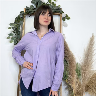 K503- Chemise fluide coton (Tu) 🇮🇹 (lilas)