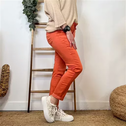 P120- Jean 7/8ème Voggo (T42-T50) (corail) – Image 5