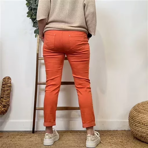 P120- Jean 7/8ème Voggo (T42-T50) (corail) – Image 7