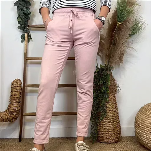 L756- Jogging 2 poches (rose pâle) – Image 2