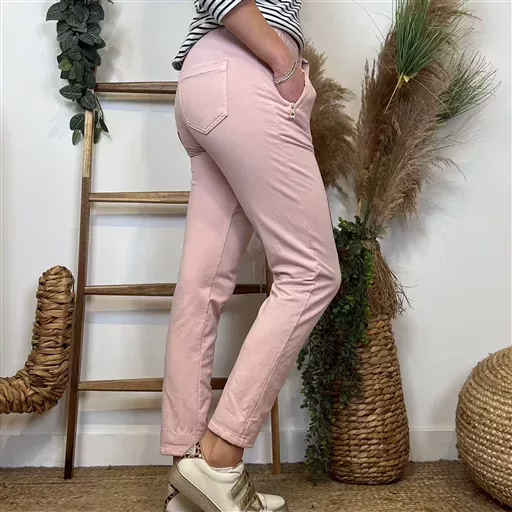 L756- Jogging 2 poches (rose pâle) – Image 3