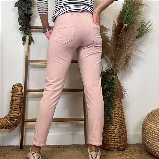 L756- Jogging 2 poches (rose pâle) – Image 4