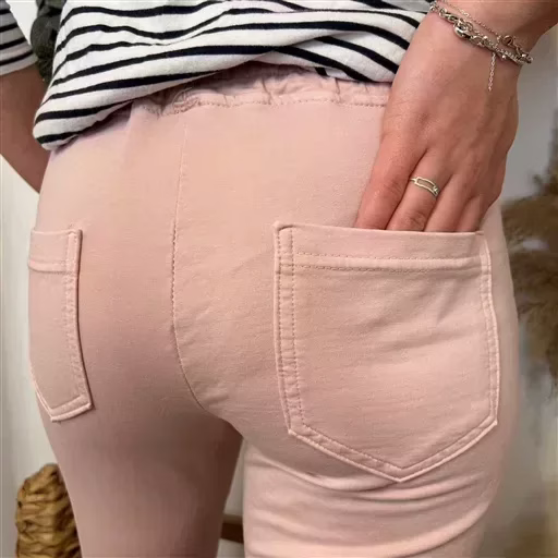 L756- Jogging 2 poches (rose pâle) – Image 7