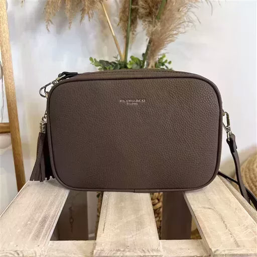 P428- Sac Flora & Co 2 Zips (taupe) – Image 3