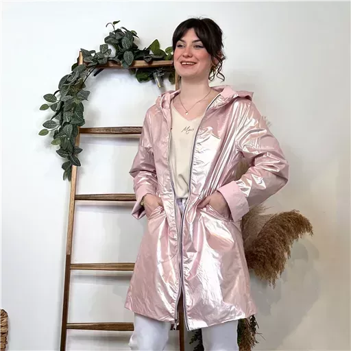 K029- Imper réversible (T36-T42) (rose pâle) – Image 6