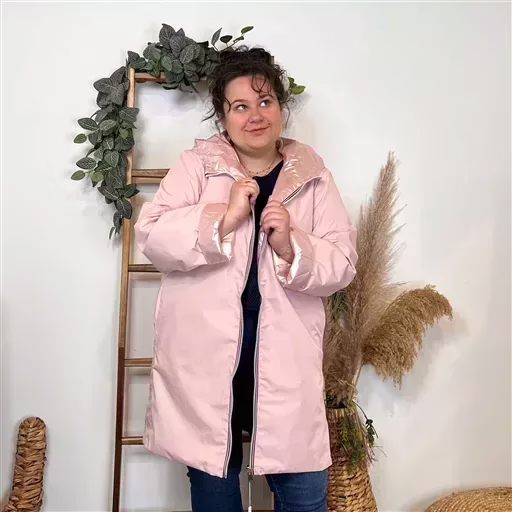 K018- Imper réversible (T42-T50) (rose pâle) – Image 3