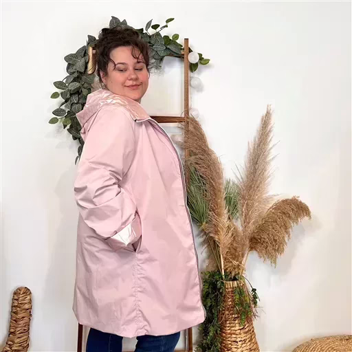 K018- Imper réversible (T42-T50) (rose pâle) – Image 5