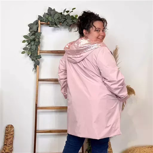 K018- Imper réversible (T42-T50) (rose pâle) – Image 7