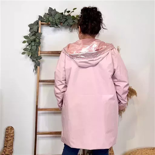 K018- Imper réversible (T42-T50) (rose pâle) – Image 9