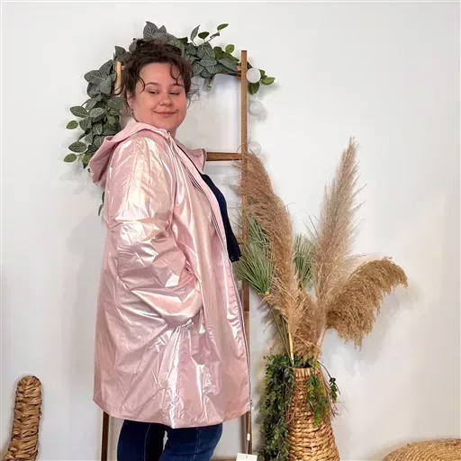 K018- Imper réversible (T42-T50) (rose pâle) – Image 4