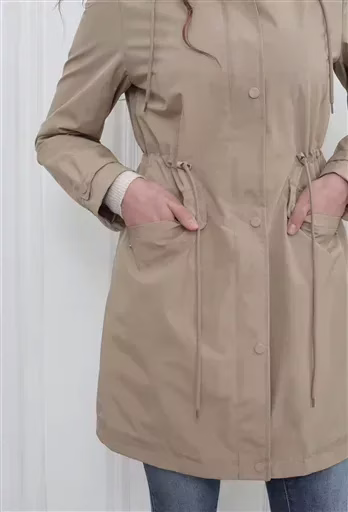 K408- Imper mi-long leger (T36-T44) (beige) – Image 7