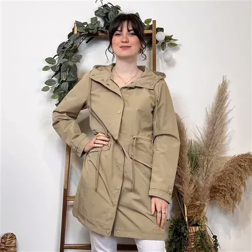 K408- Imper mi-long leger (T36-T44) (beige) – Image 4