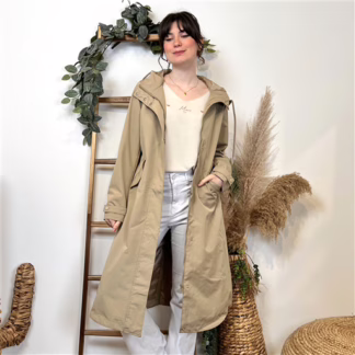 K410- Imper long leger (T36-T44) (beige)