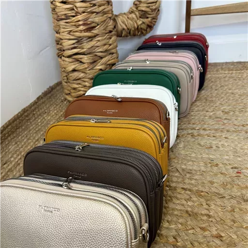 P426- Sac 3 poches Flora&Co (rose pâle) – Image 8